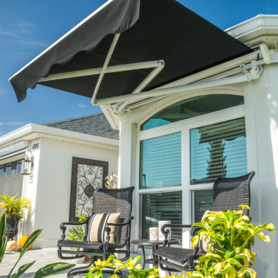Cross-arm awnings